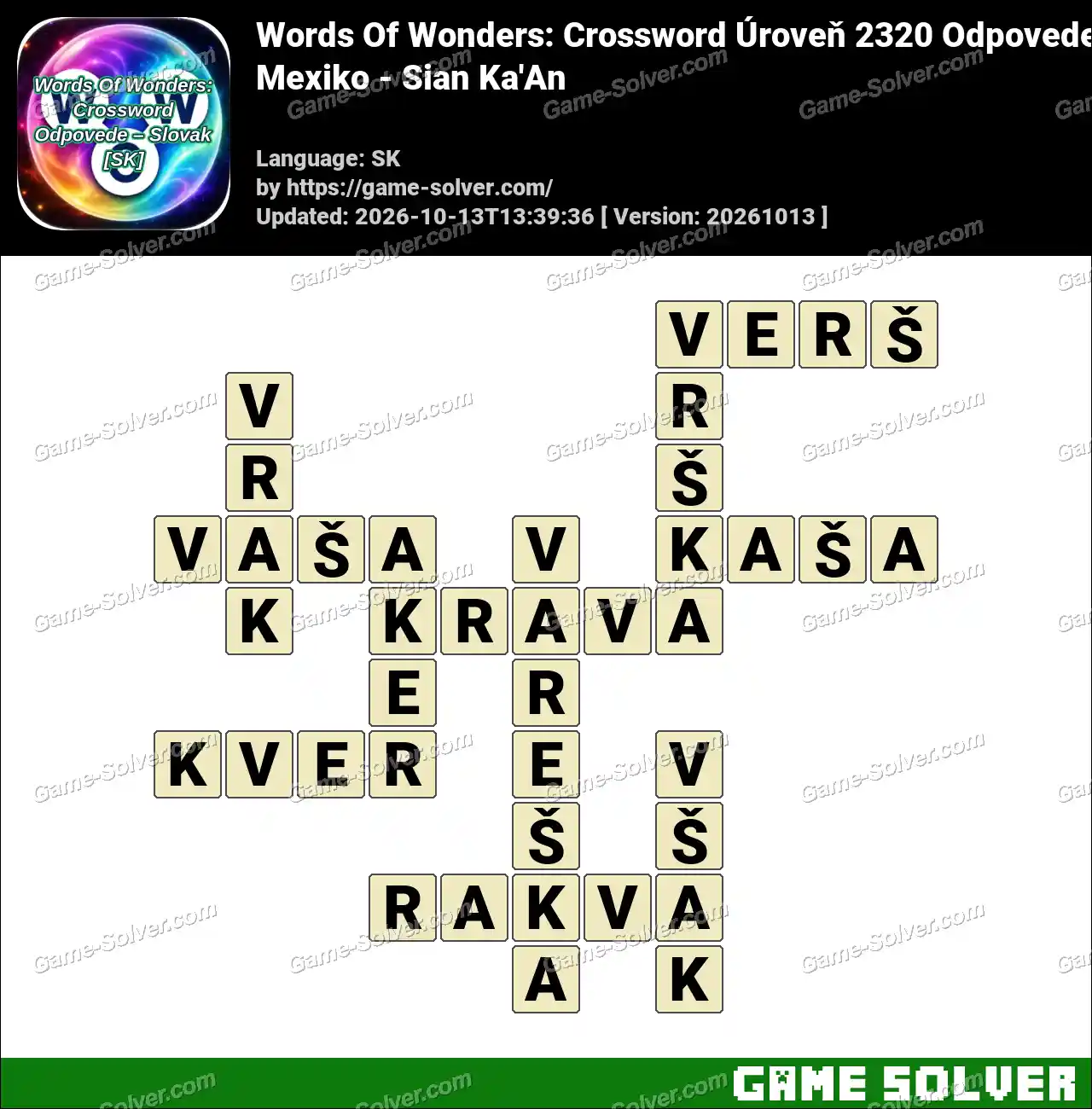 Words Of Wonders: Crossword Úroveň 2320 Odpovede – Mexiko – Sian Ka’An
